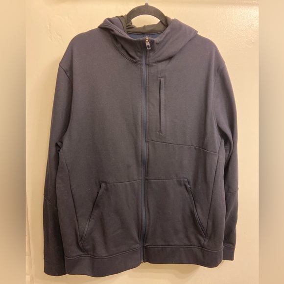 Lululemon City Sweat Zip Hoodie Thermo Navy Blue Size XL - Picture 3 of 6